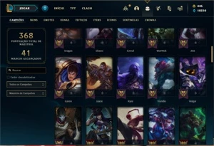 Conta prata 2 com 77 Champs e 45 Skins + 60 Espolios - League of Legends LOL