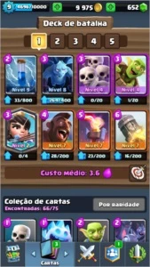 10 cartas lendárias e quase todas cartas nível torneio - Clash Royale