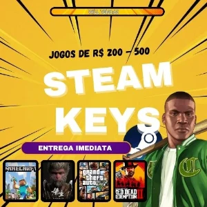 Steam Keys Aleatórias - Jogos de 200 até R$500  Melhor Preço