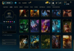 Diamante 3 com 55 Champs e 45 Skins - League of Legends LOL