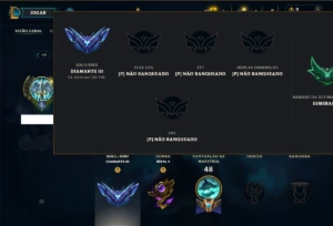 Diamante 3 com 55 Champs e 45 Skins - League of Legends LOL