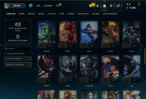 Diamante 3 com 55 Champs e 45 Skins - League of Legends LOL