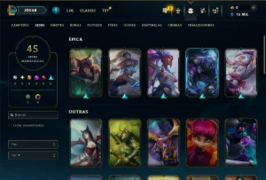 Diamante 3 com 55 Champs e 45 Skins - League of Legends LOL
