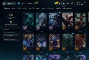 Diamante 3 com 55 Champs e 45 Skins - League of Legends LOL