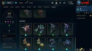 CONTA PLATINA 1 COM 123 SKINS - League of Legends LOL