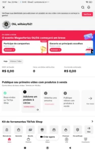 Conta Do Tiktok Com Shop Ativo Quase 3K Seguidores - Redes Sociais