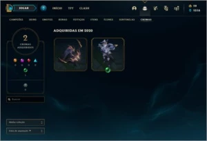 Conta prata 2 com 34 champs e 19 skins - League of Legends LOL
