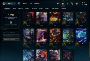 Conta prata 2 com 34 champs e 19 skins - League of Legends LOL