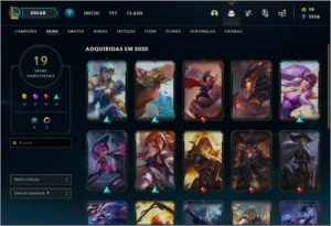 Conta prata 2 com 34 champs e 19 skins - League of Legends LOL
