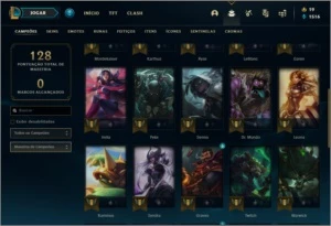 Conta prata 2 com 34 champs e 19 skins - League of Legends LOL