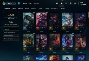Conta bronze 4 com 46 skins e 86 champs - League of Legends LOL