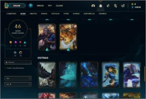Conta bronze 4 com 46 skins e 86 champs - League of Legends LOL