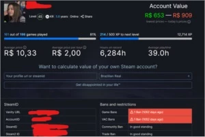 CONTA STEAM 108 JOGOS | WALLPAPERS E MOLDURAS | 5K+ PONTOS