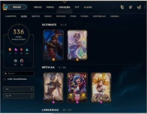 Conta 337 skins - League of Legends LOL