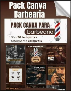 Mega Pack Barbearia - Canva - Others