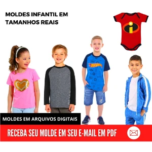 Kit 800 Moldes De Roupas Masculina Feminina Infantil Em PDF - Outros