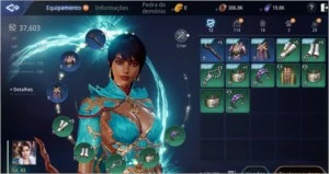 SERVER NOVO ! SA71 Feiticeira level 43 37,03 pp itens cash! - MIR4