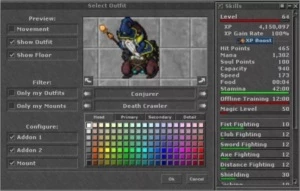 PALADINO 174  ( COM RK + SET ) + UM CHAR ms 64 COM ADDONs - Tibia