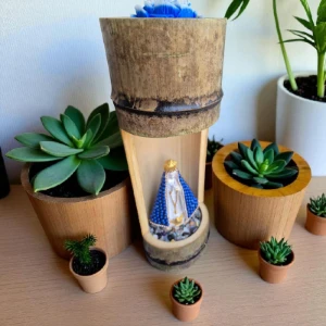 Oratório em Bambu de Nossa Senhora Aparecida - Artesanato e Personalizados
