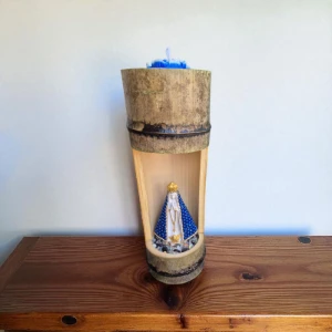 Oratório em Bambu de Nossa Senhora Aparecida - Artesanato e Personalizados