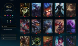 Conta Mestre 212 Pdl (230Skins+100Espolio/200 Emotes/350Icon - League of Legends LOL