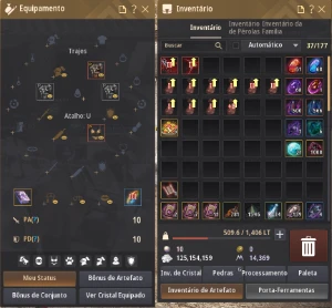 BDO SA Main Sorc 294 AP 666 GS LVL 63 + carraca gradual - Black Desert