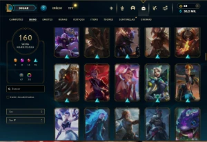 Esmeralda 3 com TODOS os champs e 160 Skins ( MAIN SUP ) - League of Legends LOL