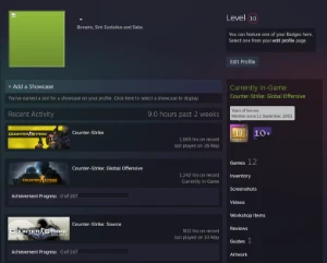 Conta Steam 19 Anos (12 Setembro De 2003) Medalhas 5 E 10 - Counter Strike CS