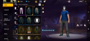 Angelical azul ,calça poucas palavras,calça jazz ,ump atbtd - Free Fire