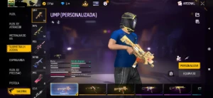 Angelical azul ,calça poucas palavras,calça jazz ,ump atbtd - Free Fire