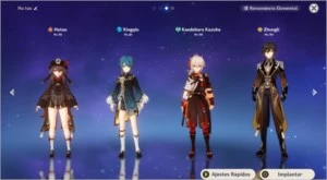 Conta genshin impact ar 57 11 personagens t5*