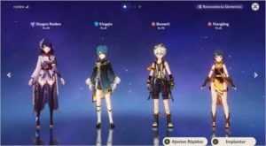 Conta genshin impact ar 57 11 personagens t5*