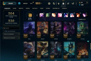 Platina 3 com 60 Champs e 31 Skins ( MAIN SUP ) - League of Legends LOL