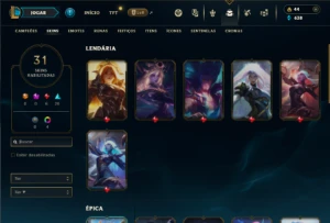 Platina 3 com 60 Champs e 31 Skins ( MAIN SUP ) - League of Legends LOL