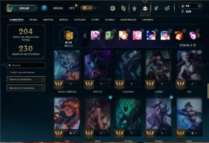 Platina 3 com 60 Champs e 31 Skins ( MAIN SUP ) - League of Legends LOL