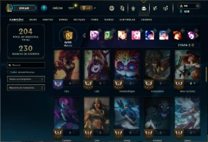 Platina 3 com 60 Champs e 31 Skins ( MAIN SUP ) - League of Legends LOL