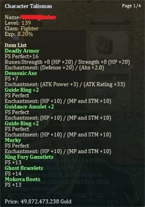 Vendo Lutador FS 139 LostTale 3 Relics Set Champion 1 - Priston Tale