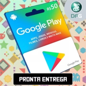 Cartão Play Store Google Gift Card R$ 50 - Google Play