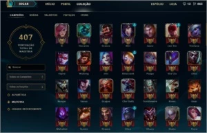 Conta Lol Platina 4 - Borda de Diamante - 45 Skins - League of Legends