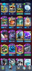 Conta Clash Royale 13K de trofeus faltando 4 evos e 5 herois