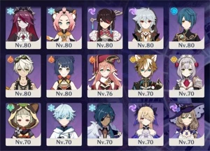 Conta and game com muitos T5, AR 57 - Genshin Impact