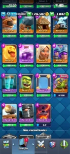 conta top clash royale lv 57 (muito upada)