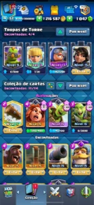 conta top clash royale lv 57 (muito upada)