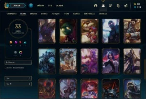 Conta prata 2 com 50 Champs e 33 Skins + 1 Croma - League of Legends LOL