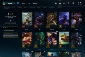 Conta prata 2 com 50 Champs e 33 Skins + 1 Croma - League of Legends LOL