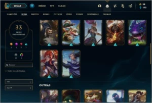 Conta prata 2 com 50 Champs e 33 Skins + 1 Croma - League of Legends LOL