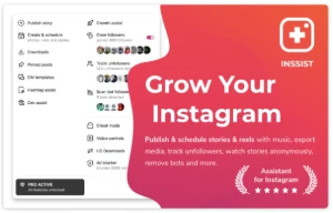 INSSIST | Cliente Web para I.n.s.t.a.g.r.a.m Extensão - Redes Sociais