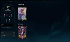 Conta League of Legends 97 Skins LOL