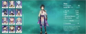 Genshin Impact AR 56 8 personagens 5* Xiao - Lança de Jade