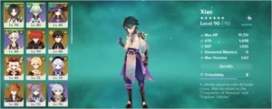 Genshin Impact AR 56 8 personagens 5* Xiao - Lança de Jade
